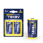 Элемент питания алкалиновый С/LR14 (блистер 2шт) TOKOV ELECTRIC TKE-ALS-LR14/B2, 1УП.2 шт