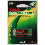 Аккумуляторы NiMH (никель-металлгидридные) Kodak HR03-2BL 850mАh [K3AHRP-2/850mАh], 2шт