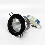 Светодиодный светильник встраиваемый S-110-R, черный корпус (10W, 220V) (дневной белый 4000K), 1шт