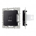 Механизм компьютерной розетки SCT-MPC1-PL-BK (RJ-45, CAT6) (Arlight), 1шт