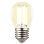 Led-g45-4w/3000k/e27/cl gly01tr лампа светодиодная. форма “шар”, прозрачная. серия яркая a++. теплый белый свет (3000K). Картон. ТМ Uniel, 1шт