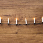 Гирлянда Свечи 10м, темно-зеленый ПВХ, 50 LED ТЕПЛЫЙ БЕЛЫЙ, 1шт