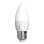 Led-c37 7w/6500k/e27/fr plp01wh лампа светодиодная. форма «свеча», матовая. серия яркая. дневной белый свет (6500K). Картон. ТМ Uniel, 1шт