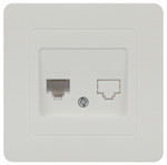 Розетка Intro 7-303-01 Style информационная RJ45, СУ, белый, 1шт