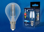 Led-g45-9w/4000k/e14/cl pls02wh лампа светодиодная. форма “шар”, прозрачная. серия sky. белый свет (4000К). Картон. ТМ Uniel., 1шт