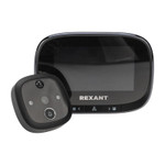 Видеоглазок дверной REXANT (DV-115) с цветным LCD-дисплеем 4.3” с функцией записи фото/видео по движению, встроенный звонок, ночной режим работы, 1шт