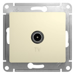 Розетка телевизионная проходная TV 1-м СП Glossa 4дБ механизм беж. SE GSL000292, 1шт