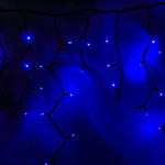 Гирлянда светодиодная Бахрома (Айсикл), 4,0х0,6м, 128 LED СИНИЙ, черный КАУЧУК 2,3мм, IP67, постоянное свечение, 230В NEON-NIGHT (шнур питания в комплекте), 1шт