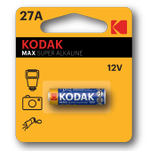 Батарейка Kodak 27A-1BL MAX SUPER Alkaline [K27A-1, GP27A, MN27], 1шт
