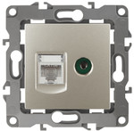 12-3110-04 ЭРА Розетка комбинированная RJ45+TV, IP20, Эра12, шампань, 1шт