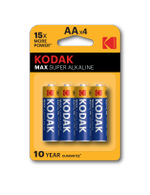 Батарейки Kodak LR6-4BL MAX SUPER Alkaline [KAA-4], 4шт