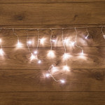 Гирлянда светодиодная Бахрома 3*0,8 м 200 LED БЕЛЫЕ, прозрачный ПВХ, 1шт