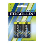 Элемент питания алкалиновый C/LR14 1.5В Alkaline BL-2 (блист.2шт) Ergolux 11751, 1упак. 2шт