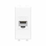 Розетка компьютерная 1мод. Avanti “Белое облако” RJ45 кат.6 без шторок модульная механизм DKC 4400691, 1шт