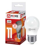 Лампа светодиодная LED-ШАР-VC 11Вт шар 6500К холод. бел. E27 1050лм 230В IN HOME 4690612024943, 1шт