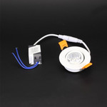 Светодиодный светильник точечный THD-1W (220V, 1W, белый корпус) (белый 6000K), 1шт