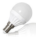 Светодиодная лампа YJ-G45-6W (220V, E14, 6W, 450 lm, шар) (дневной белый 4000K), 1шт