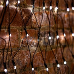 Гирлянда Сеть 2х2х1.5м, свечение с динамикой, черный ПВХ, 136 LED, 230 В, цвет: Белый (шнур питания в комплекте), 1шт