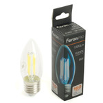 Лампа светодиодная, (8W) 230V E27 6400K C35 прозрачная, LB-1208, 1шт