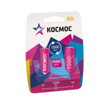Аккумулятор AA/R6 1500мА.ч NI-MN BP-2 (блист.2шт) КОСМОС KOCR6NIMH(1500mA), 1упак. 2шт