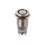 Кнопка антивандальная Ø12 12В(LED) Б/Фикс (4с) OFF-(ON) красная (A-12-C2) REXANT, 10шт