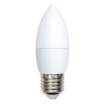 Led-c37-9w/ww/e27/fr/nr лампа светодиодная. форма “свеча”, матовая. серия norma. теплый белый свет (3000K). Картон. ТМ Volpe, 1шт