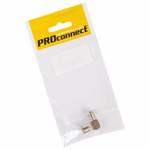 Переходник антенный, (гнездо F - гнездо TV), угловой (1шт) (пакет) PROconnect, 1шт