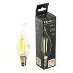 Лампа светодиодная, 960LM 6W 175-265V E14 4000K C35T прозрачная, LB-1216, 1шт