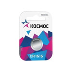 Элемент питания литиевый CR1616 1хBL (блист.1шт) КОСМОС KOCR16161BL, 1упак. 1шт