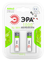 Элемент питания ЭРА HR03-2BL 1000mAh (20/240/16800), 2шт