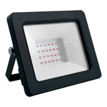 Прожектор светодиодный, 2835SMD, 30W красный AC220V/50Hz IP65,  в черном компактном корпусе, LL-903, 1шт