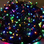 Гирлянда Твинкл Лайт 20 м, 240 LED МУЛЬТИКОЛОР, черный Каучук, IP67, динамика, 230В соединяется NEON-NIGHT (нужен контроллер 217-204), 1шт