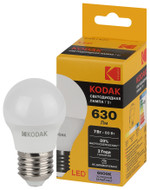 Лампочка светодиодная Kodak LED KODAK P45-7W-865-E27 E27 / Е27 7Вт шар холодный дневной свет, 1шт