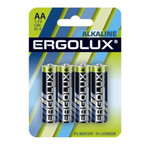 Элемент питания алкалиновый AA/LR6 1.5В Alkaline BL-4 (блист.4шт) Ergolux 11748, 1упак. 4шт