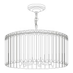 Citilux Джейн CL306161 Хрустальная подвесная люстра Хром, 1шт