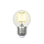 Led-g45-7,5w/ww/e27/cl gla01tr лампа светодиодная. форма “шар”, прозрачная. серия air. теплый белый свет (3000K). Картон. ТМ Uniel, 1шт