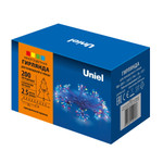 Uld-s0250-200/sta multi ip44 starburst гирлянда светодиодная «звезда», 2,5м. 200 светодиодов. разноцветный свет. провод прозрачный. тм uniel, 1шт