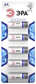 Алкалиновая батарейка ЭРА LR6-5BL Strip, 5шт