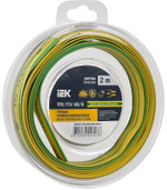 Трубка термоусадочная ТТУ нг-LS 10⁄5 желт./зел. (уп.2м) IEK UDR12-010-005-002-K52-T, 1УП.2 м
