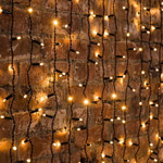 Гирлянда Светодиодный Дождь 2х3м, 600 LED ТЕПЛЫЙ БЕЛЫЙ, черный ПВХ, IP65, постоянное свечение, 230В соединяется NEON-NIGHT (нужен шнур питания 303-500), 1шт