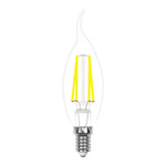 Led-cw35-5w/ww/e14/cl/mb glm10tr лампа светодиодная. форма «свеча на ветру», прозрачная. серия multibright. теплый белый свет (3000K). 100-50-10. Картон. ТМ Uniel., 1шт