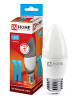 Лампа светодиодная LED-СВЕЧА-VC 11Вт свеча 4000К нейтр. бел. E27 1050лм 230В IN HOME 4690612020495, 1шт