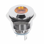 Индикатор металл Ø16 12В подсв/желтая LED  Rexant, 1шт