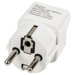 S-GES1-10S WHITE Переходник сетевой, 10А, 2500Вт, с заземлением. Белый. ТМ Uniel, 1шт