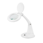 Лупа настольная 3D+12D с подсветкой 40 SMD LED, ø100мм, белая REXANT, 1шт