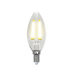 Led-c35-6w/nw/e14/cl gla01tr лампа светодиодная. форма “свеча”, прозрачная. серия air. белый свет (4000K). Картон. ТМ Uniel, 1шт