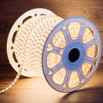 Лента светодиодная 220В, SMD5730, 38Вт/м, 120 LED/м, Теплый белый, 6,5х17мм, 100м, без установочного набора, IP67 NEON-NIGHT, 100м