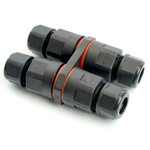 Ld542 соединитель-коннектор 3-контактный на 4 выхода, с смк221 пружинным контактом ip68, черный, stekker, 1шт