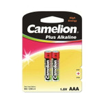 Элемент питания алкалиновый AAA/LR03 1.5В Plus Alkaline LR03-BP2 BL-2 (блист.2шт) Camelion 1651, 1упак. 2шт