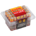 Батарейки Kodak LR03-24 plastic box MAX SUPER Alkaline [24 3A PVC], 24шт